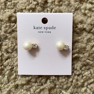 Kate Spade pearl and cz earrings
